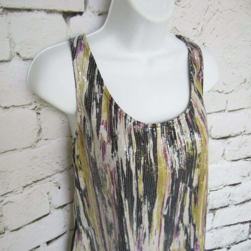 Love, Fire Sequin Tank Size M Medium Racerback, Lined front EUC buckle - Picture 5 of 6